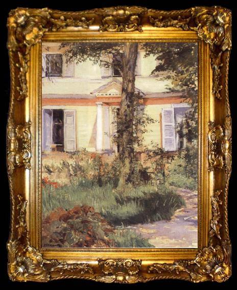 framed  Edouard Manet House at Rueil, ta009-2